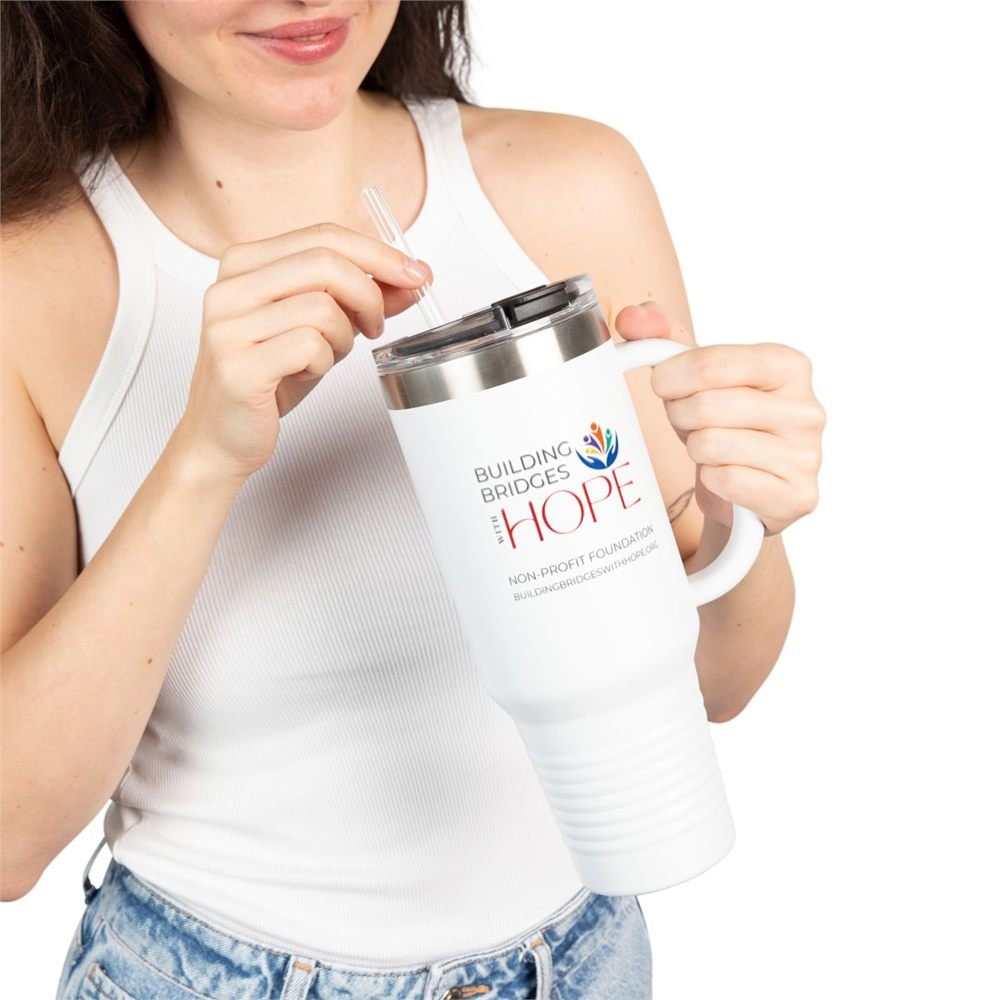 Building Bridges with Hope — travel mug