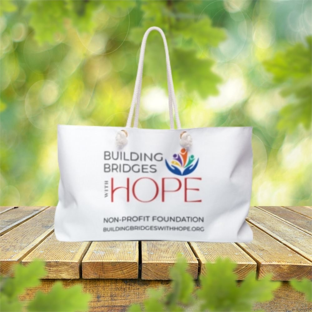 Building Bridges with Hope weekender tote