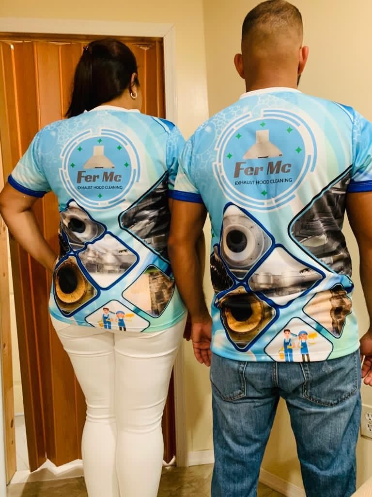 Fer Mc Exhaust Hood Cleaning & VIP Renovation — Both shirts, as worn