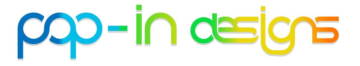 Pop-In Designs — design retail logo